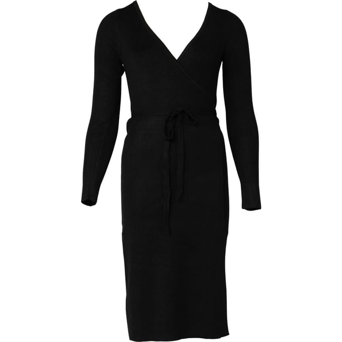 Guess Everly Wrap Dress - Maat S - Dames Jurk - Zwart