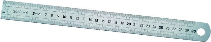Het Melkmeisje MM722030 Maatlat - RVS - 300 x 13 x 0,5mm