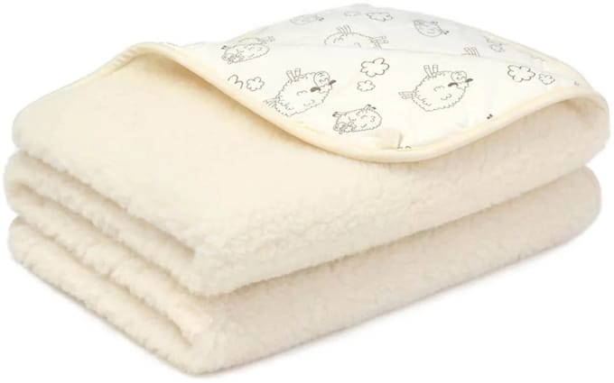 WOOOL Merino Dekentje - MEADOW (95x135cm) 100% Wol - Wieg Ledikant