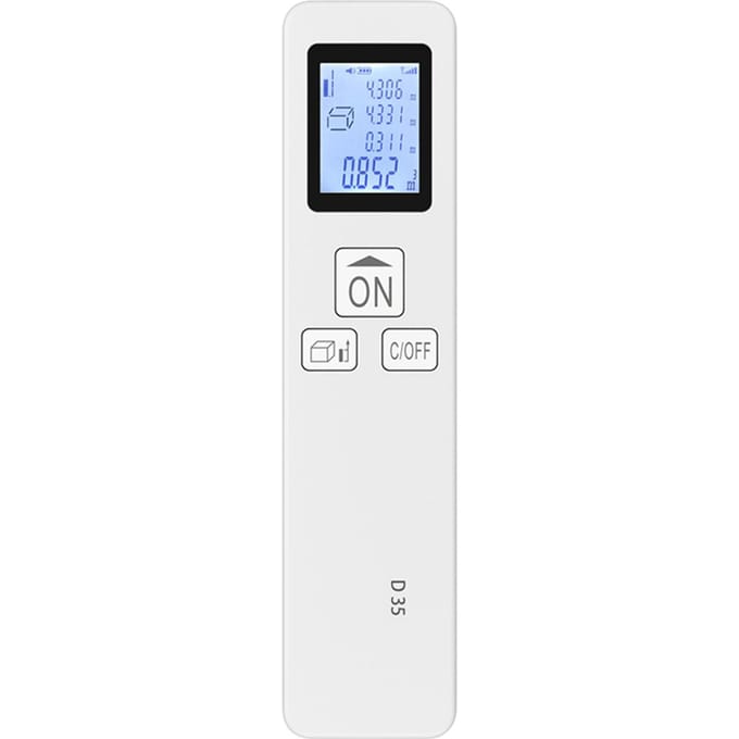 35m Laser Meetlint LCD Digitaal Laser Afstandsmeter Zakformaat Mini Afstandsmeter Afstand/ Oppervlakte/ wit