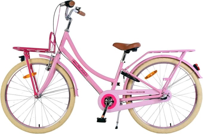 Kinderfiets - Meisjesfiets Schoolfiets - Naar School - Veilige Remmen - 24 Inch - Roze