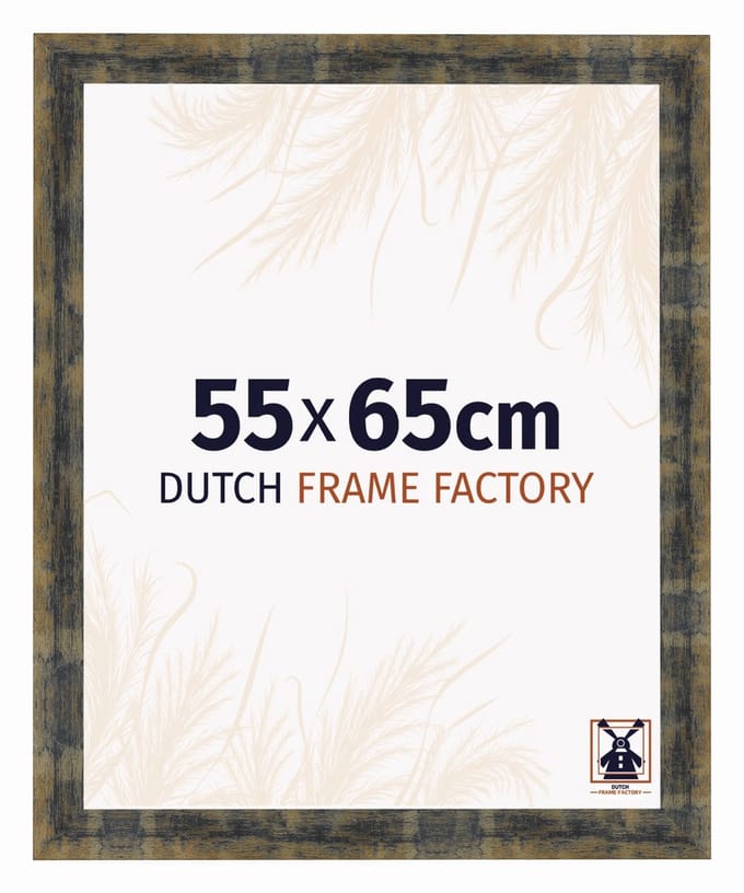 Fotolijst 55x65 cm - MDF - Blauw Goud Gemeleerd - Praag
