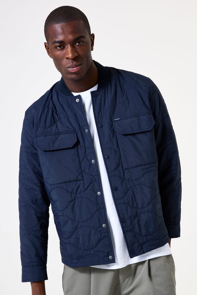 GARCIA Heren Effen Jack Blauw Lange mouw
