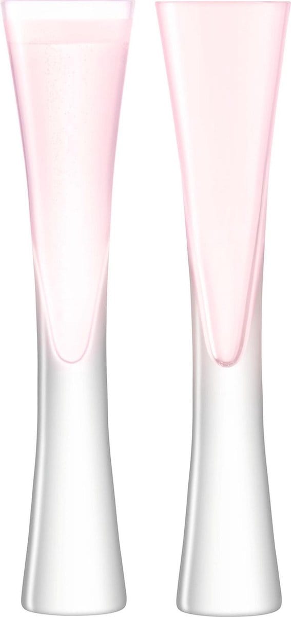 L.S.A. - Moya Champagne Flute 170 ml Set van 2 Stuks - Glas - Roze