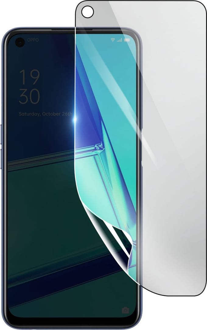 3mk, Geschikt voor Oppo A52, Schokbestendige Hydrogel Screenprotector, Transparant