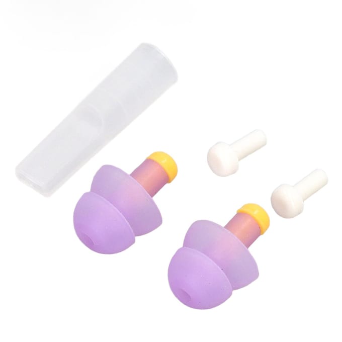 Bouchons d'oreilles réutilisables en silicone pour dormir et travailler pink