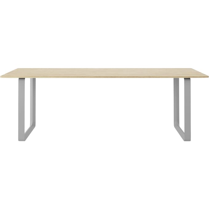 Muuto 70/70 Tafel - eiken massief - lichtgrijs - L