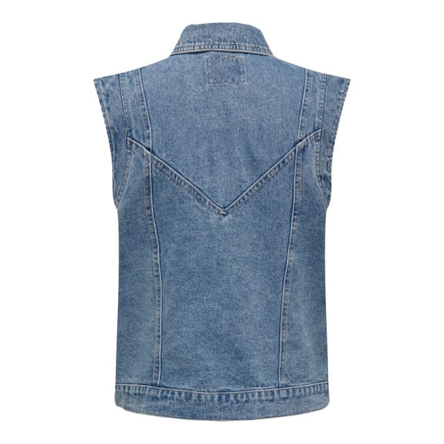 Only Onlkennedy sl dnm waistcoat bj blue denim