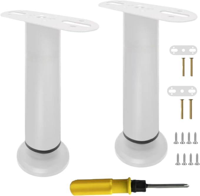 Metalen Meubelpoten - Set van 4 - Meubels Verstevigen - Verstelbare Hoogte - 18-32 cm - Wit