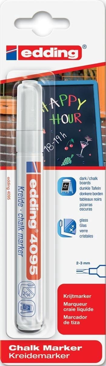 Krijtstift edding 4095 rond wit 2-3mm blister | Blister a 1 stuk | 10 stuks