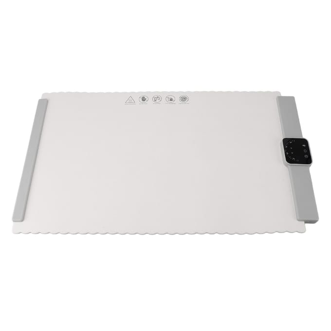 Elektrische Warmhoudplaat 10s Snelle Verwarming 5 Temperatuurinstellingen 4 Timer Digitale Display Oprolbaar Voedsel white