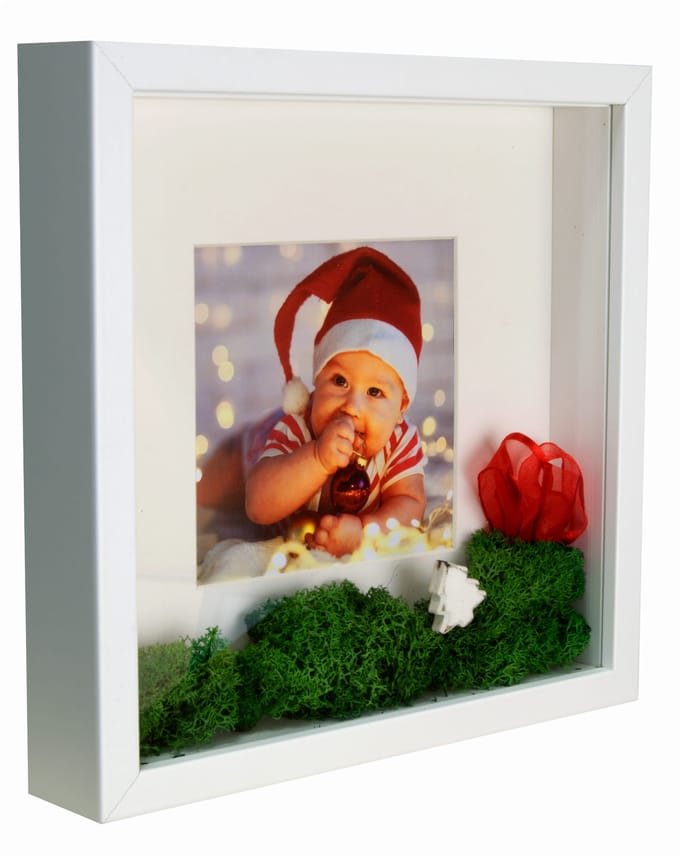 BD art 3D Serie - Fotolijst - 23x23 cm - Diepe Box - Wit
