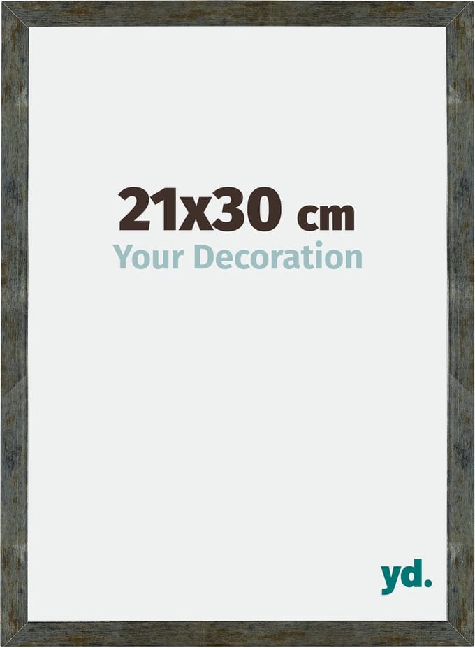 Your Decoration - Fotolijst 21x30 cm - MDF - Blauw Goud Gemeleerd - Mura