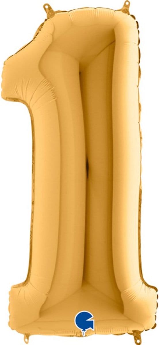 Ballon en Aluminium Chiffre 1 Doré - 102 Cm Grabo