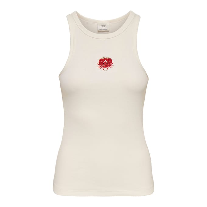 JDY Tuille Life Pearl Emb Tanktop Dames - Maat L