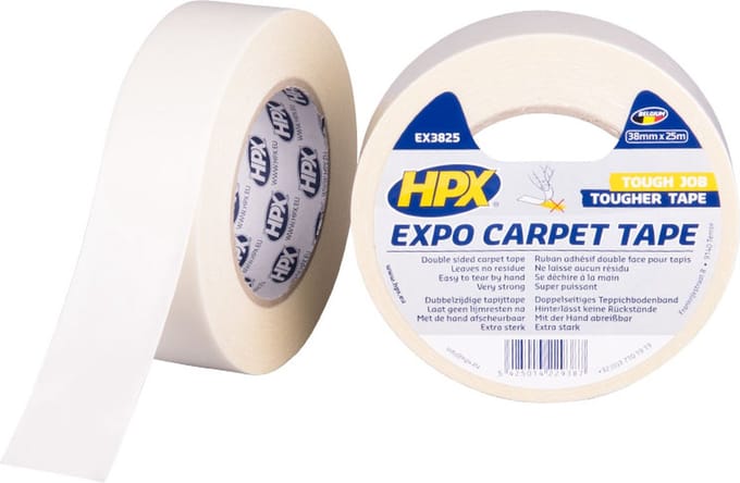 Expo Carpet Tape - wit 38mm x 25m