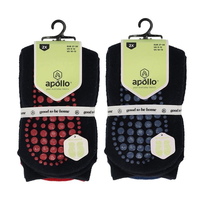 Apollo - Antislipsokken kinderen - Multi Color - 4-Pak - Maat 23/26 - Huissokken