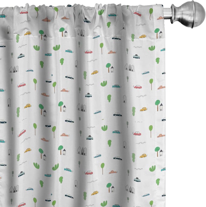ABAKUHAUS Kindergordijnen – 2x75x245 cm – Microvezel – Multikleur