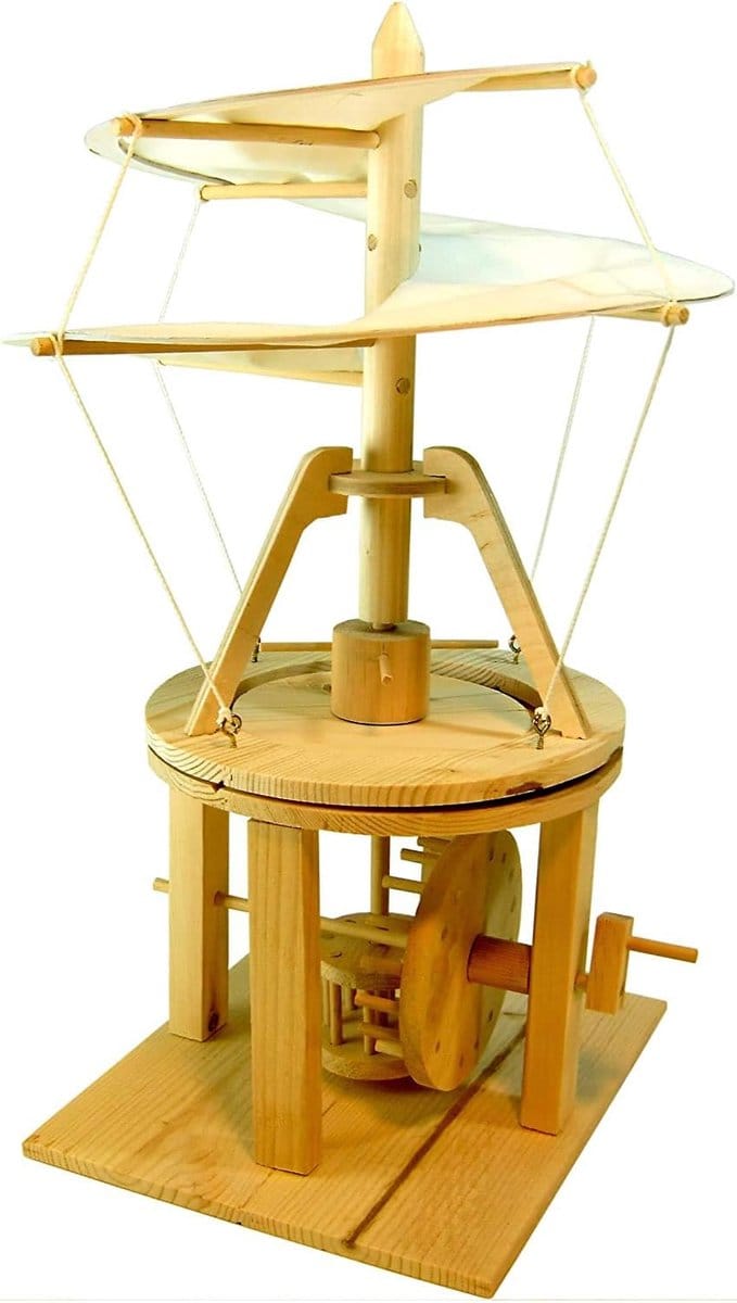 Houten Bouwpakket Vliegtuig: Leonardo Da Vinci Helikopter Model Bouwset