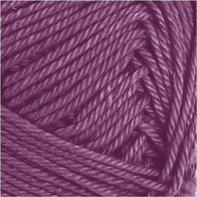 Katoengaren, afm 8/4, L: 170 M, needle 3-3,5, plum, 50 gr/ 1 bol