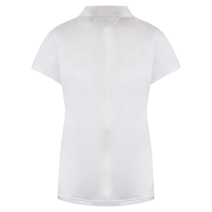 Under Armour Golf HeatGear korte mouw wit dames poloshirt 1272336 100