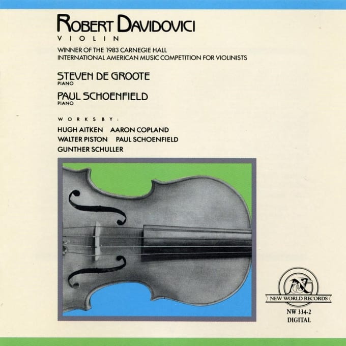 Steven De Groote, Robert Davidovici - Works By Aitken, Copland, Piston, Schoenfield, Schuller (CD)