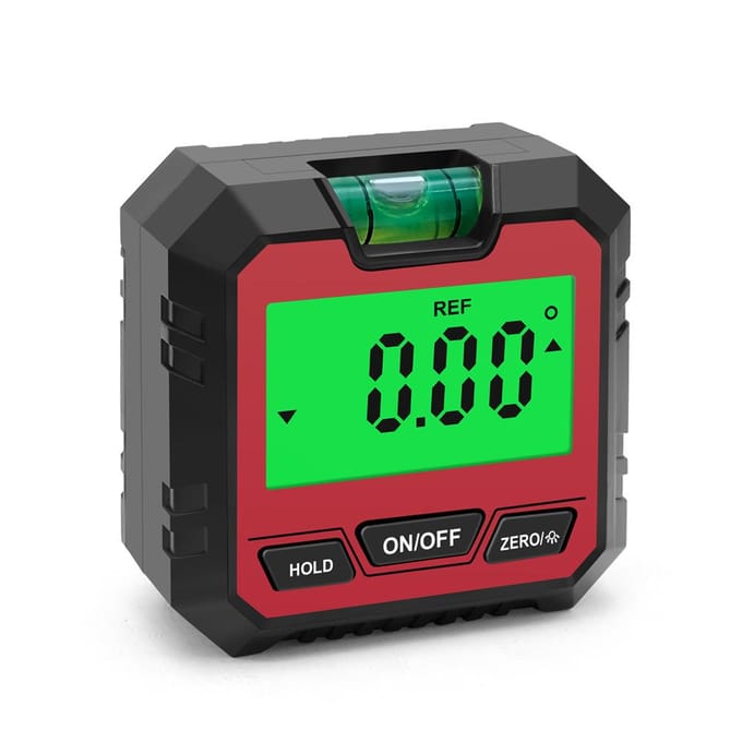 Magnetische digitale hoekmeter Absolute en relatieve meethoek- en hellingconversie with spiritbubble green