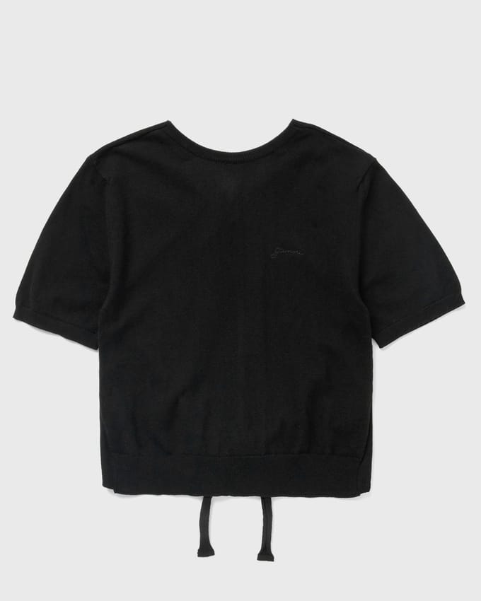 Sheer Cotton Back Tie Top