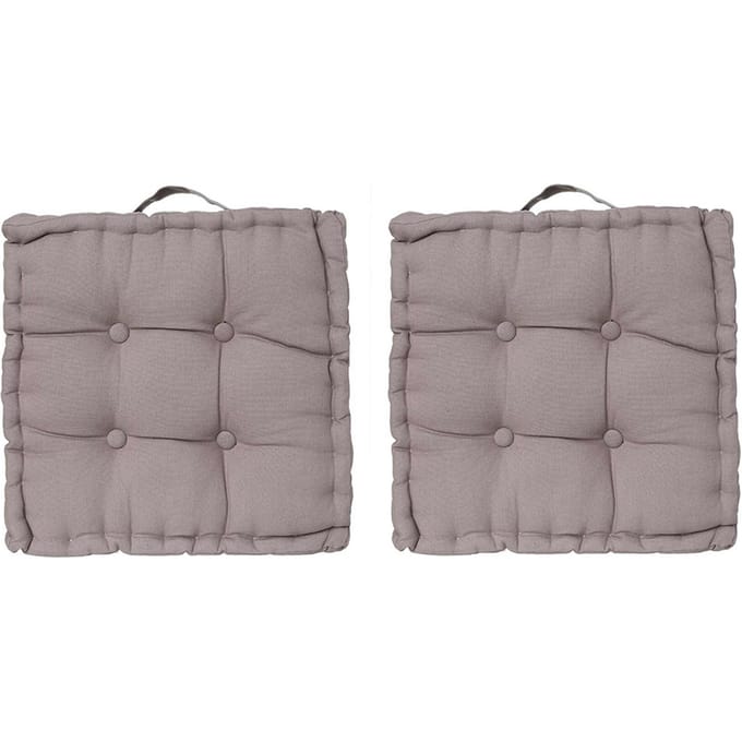 Eazy Living Vloerkussen 40 x 40 cm Tiago Grijs - 2 Stuks