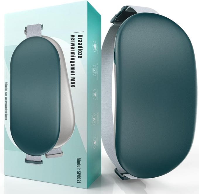 Nexvo® Warmtekussen oplaadbaar - Warmtekussen - Warmtekussen elektrisch - Donkergroen- 19cm x 9cm x 3cm