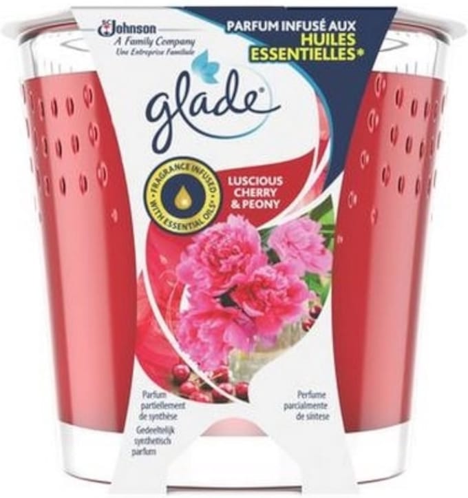 Glade Geurkaars Cherry & Peony 129 gr