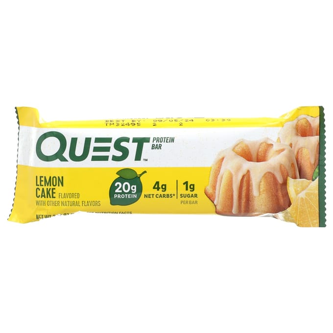 Quest Nutrition, Eiwitreep, Citroencake, 4 repen, 60 g (2.12 oz) Elk