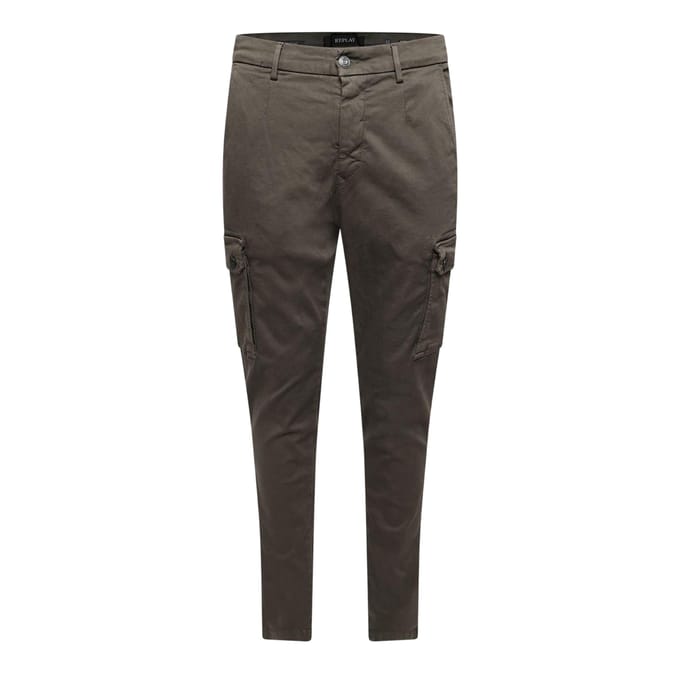 Replay Heren Katoenen Denim Slim Cargo Broek (Groen)