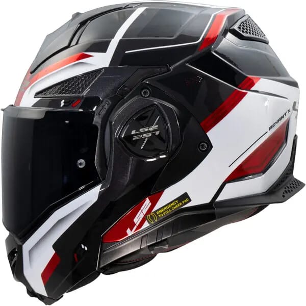 LS2 FF901 Advant X Spectrum Zwart Wit Rood Systeemhelm - Maat L - Helm