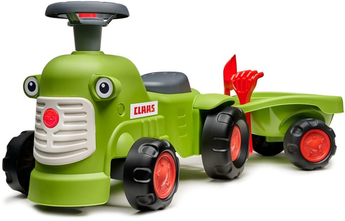 Falk Tractor met stuur, claxon en accessoires Claas Vintage