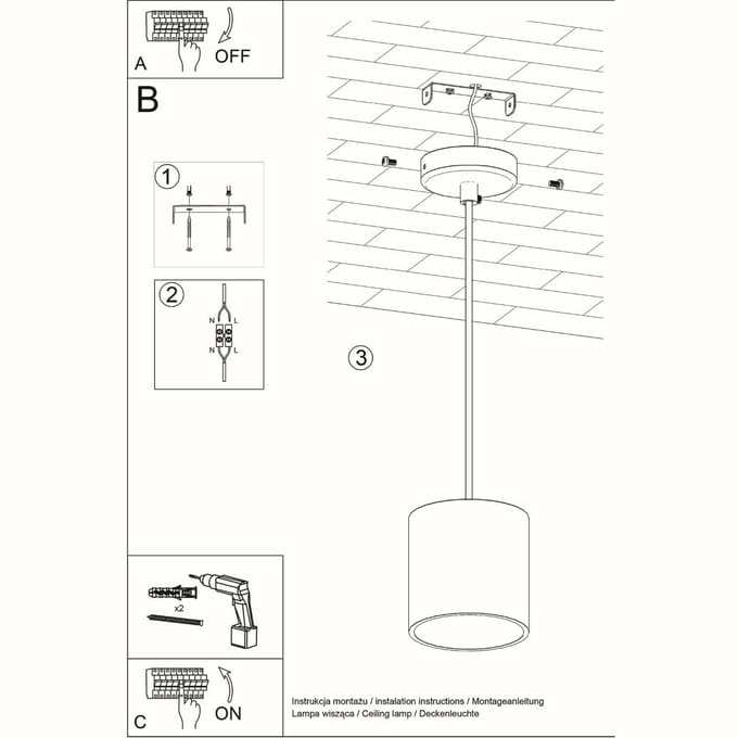 Hanglamp Sollux Lighting Orbis 1