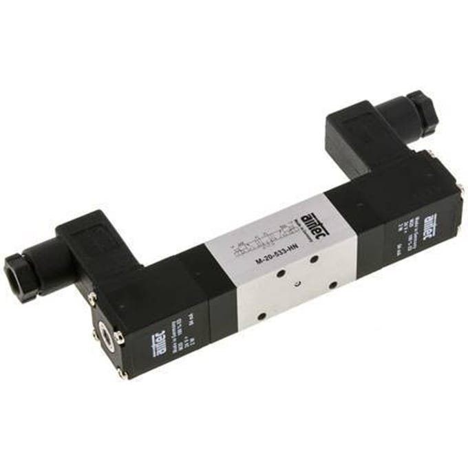 5/3 M5 Middenuitlaat Magneetventiel 24V DC 3-8bar/42-112psi Airtec