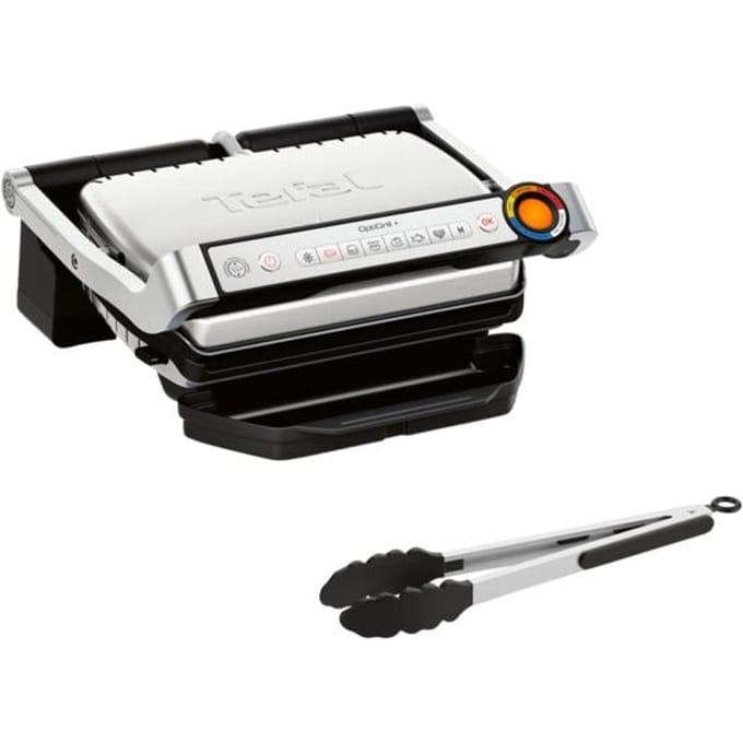 Tefal Optigrill+ GC718D10 - Contactgrill - 6 automatische programma’s - RVS - Inclusief tang - 2000W