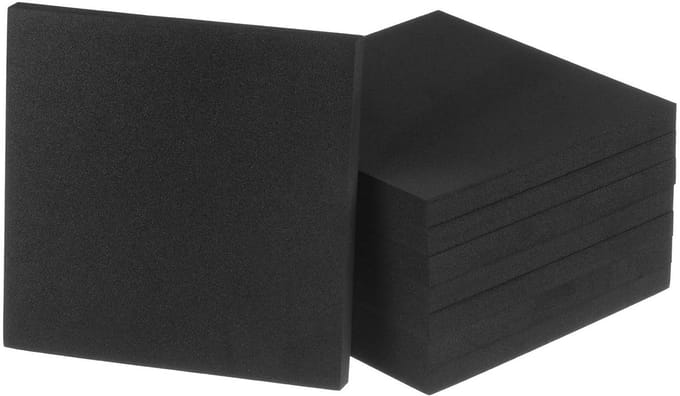 Schuimrubber Pads - EVA Plaat - Trillingen Dempen - Zelfklevend - 15 cm - Zwart