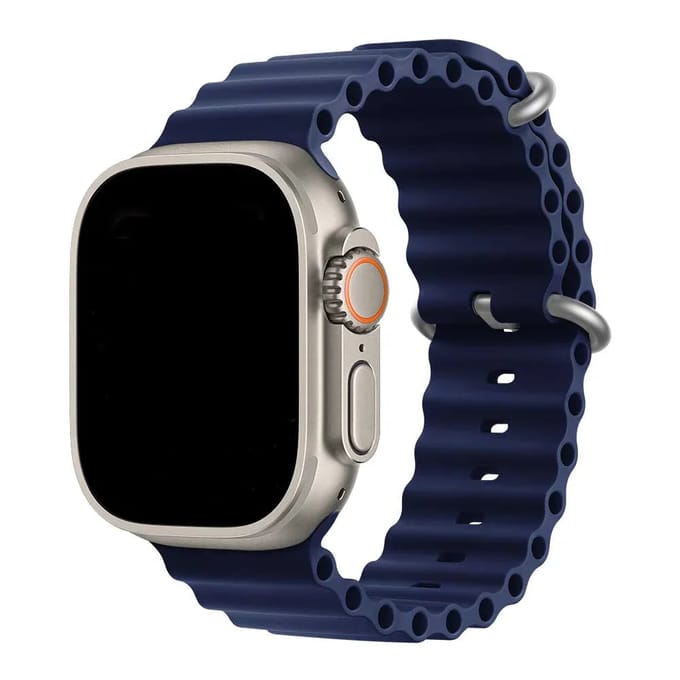 2+2 | Apple Watch Bandje Ocean - Siliconen - Middernachtblauw
