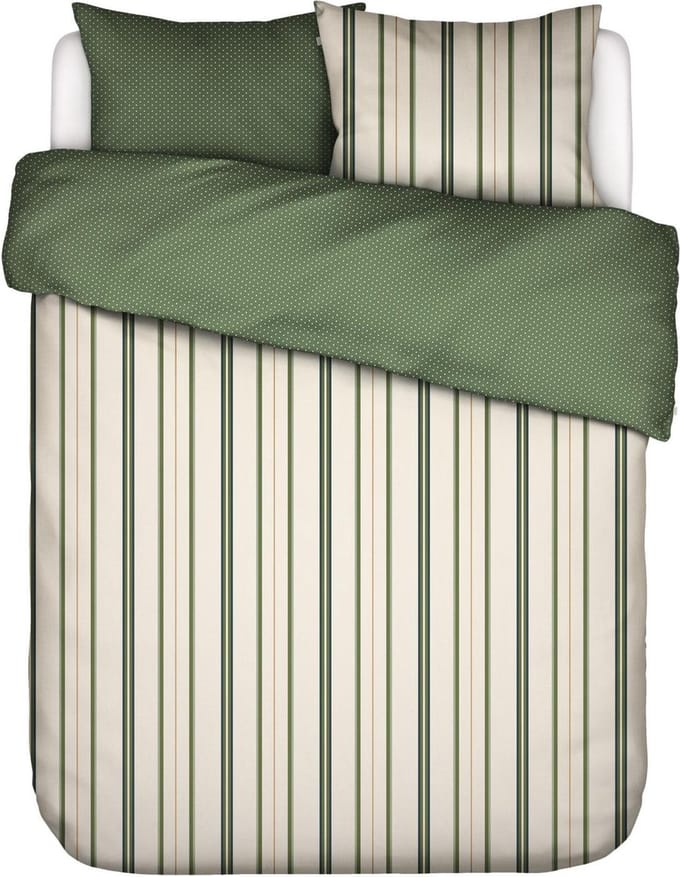 ESSENZA Meryl Dekbedovertrek Pure olive - Lits-Jumeaux - 240x200/220 cm