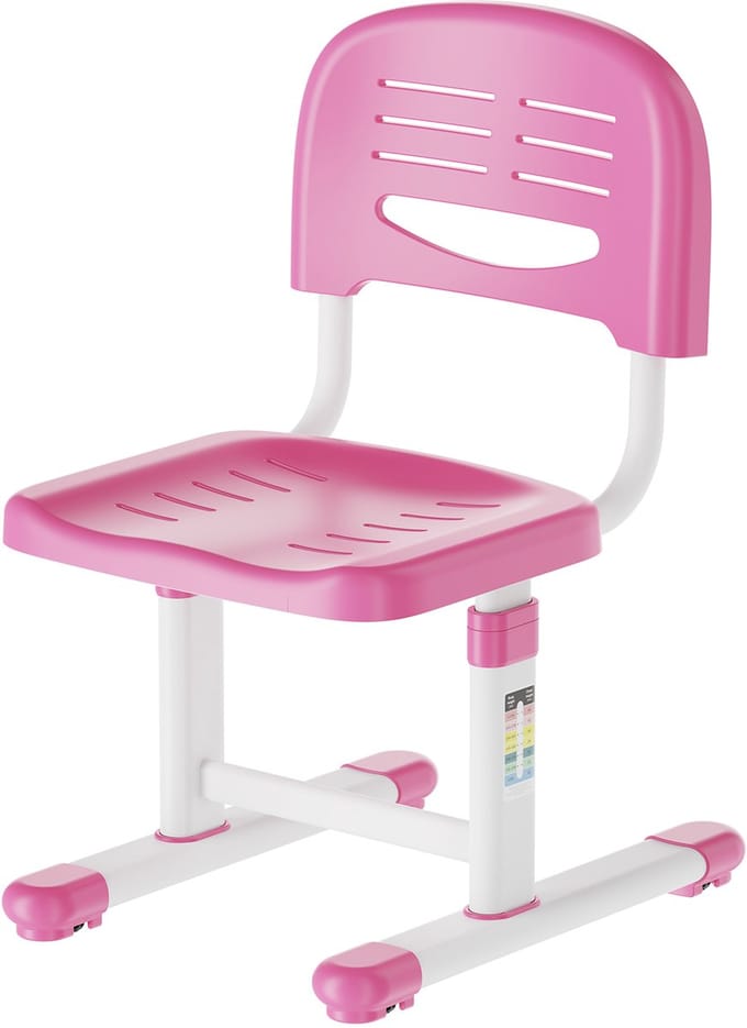 Kinderstoel Sauda bureaustoel 63-75x36x46 cm roze en wit [en.casa]