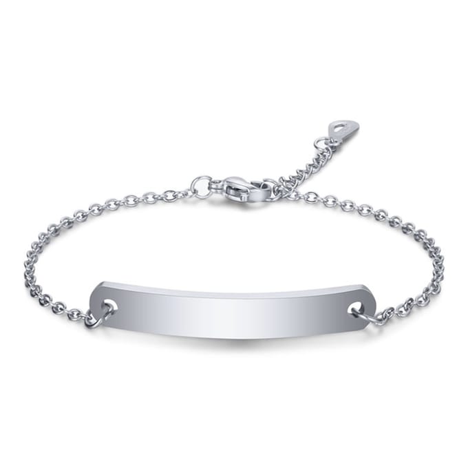 LGT JWLS Dames Armband Naamplaat Zilver