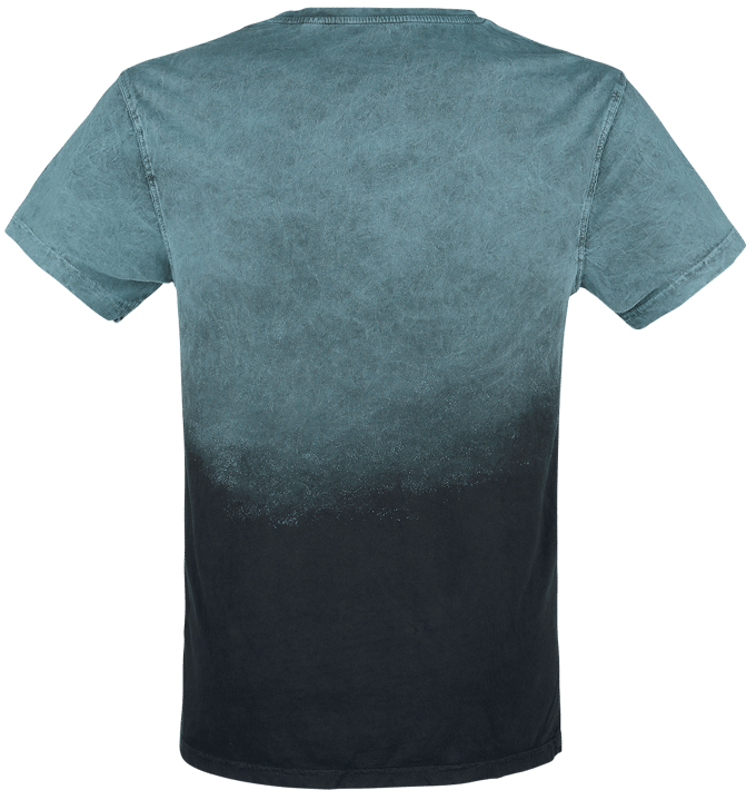 Outer Vision T-shirt - Waves Tattoo - S tot 4XL - voor Mannen - turquoise