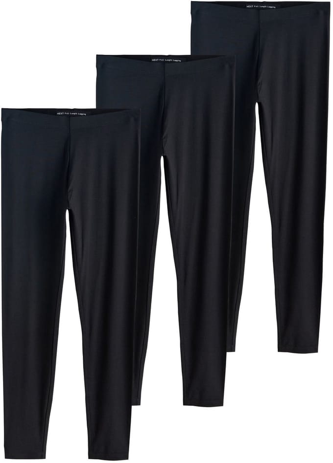 Next - Dames - Set van 3 lange leggings - Petite - Zwart