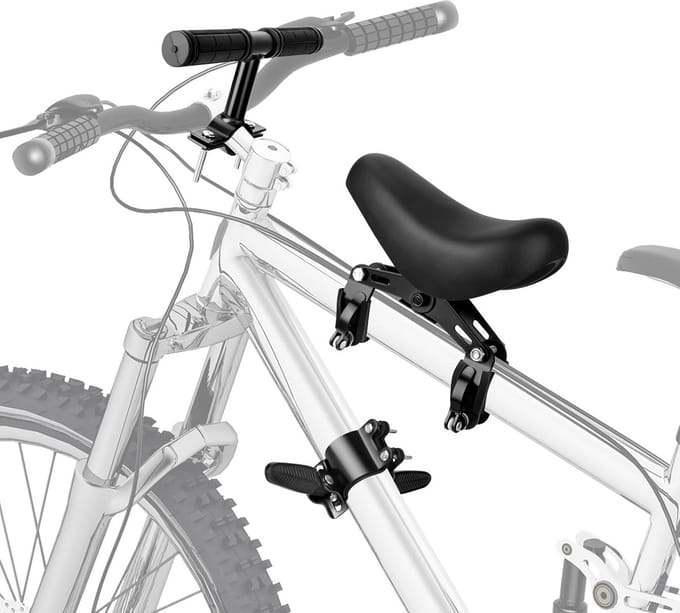 Kinderfietszitje - Fietsstoel kind - Samen fietsen - Universele pasvorm - 2-6 jaar - Zwart
