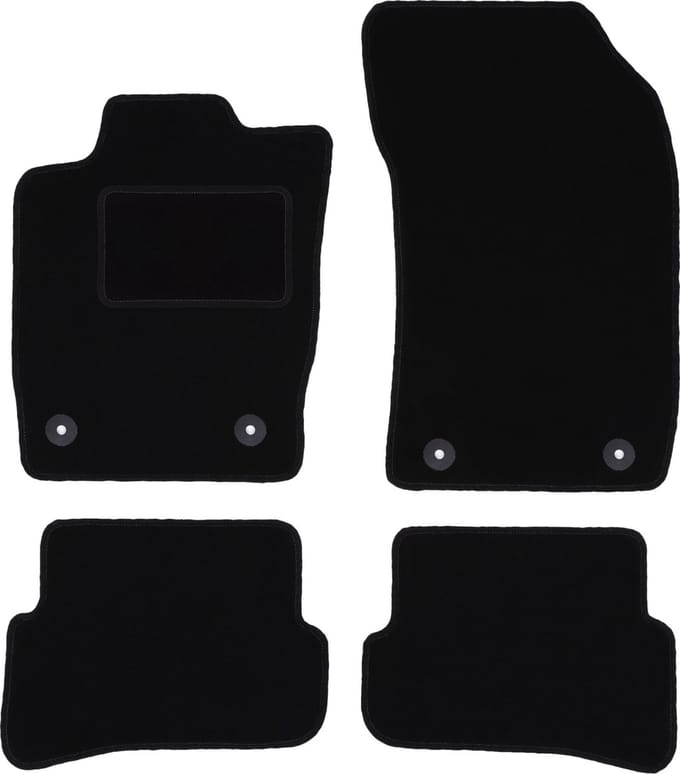 Zwarte velours vloermatten voor: Audi A1 8X hatchback (2010-)