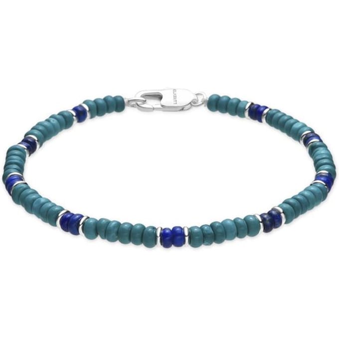 Luxenter Armband met zilveren afwerking en turkoois - Ipola