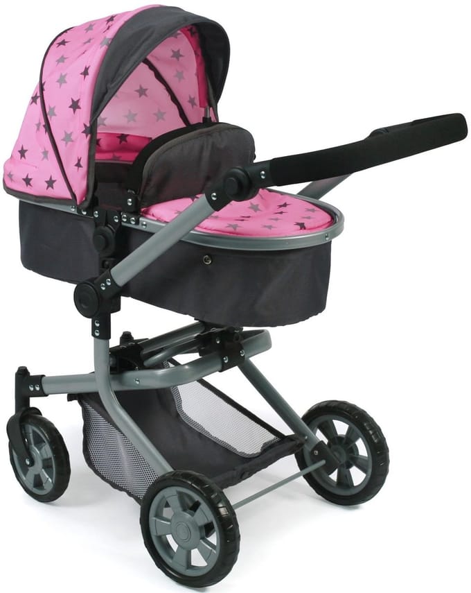 Bayer Chic 2000 - Combi poppenwagen Mika - Stars Grijs