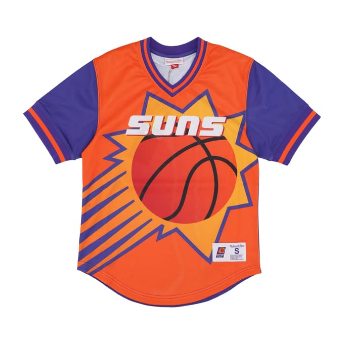 NBA Jumbotron 3.0 Mesh-jersey met V-hals, Phosun Multi/wit, heren